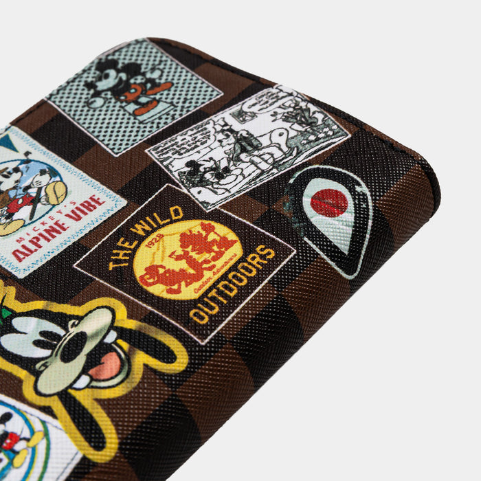 Mickey Mouse Global Mogul Mens Wallet (Brown/White)