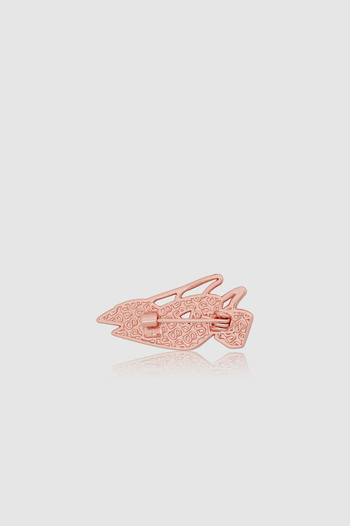 miniature 2.0 brooch package in rose gold by buttonscarves luna slingback heels shape back view