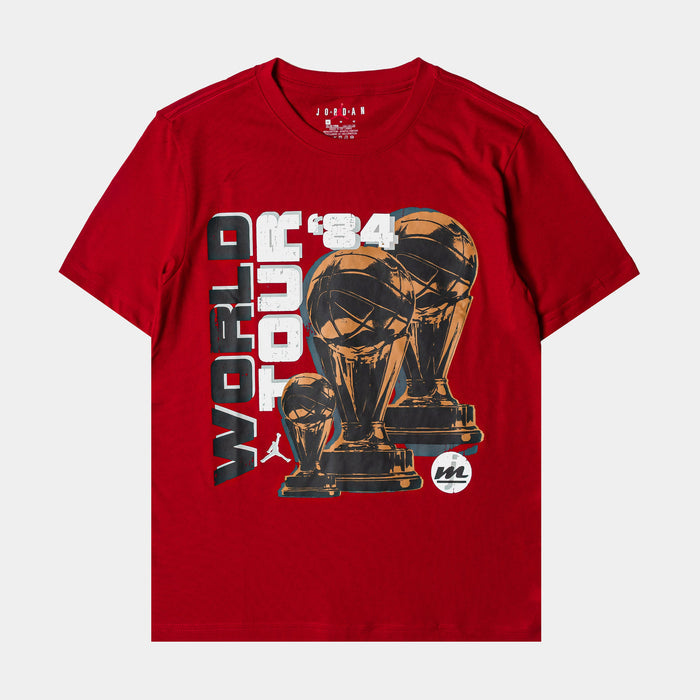 MJ World Tour Graphic Grade School Short Sleeve Shirt (Red/Black)