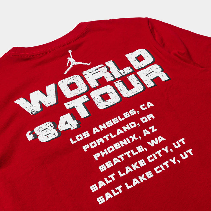 MJ World Tour Graphic Grade School Short Sleeve Shirt (Red/Black)