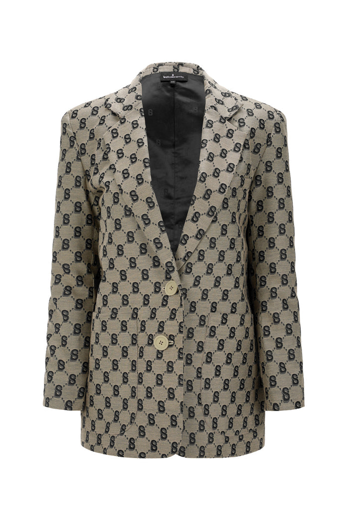 Monogram Beverly Blazer - Black Taupe