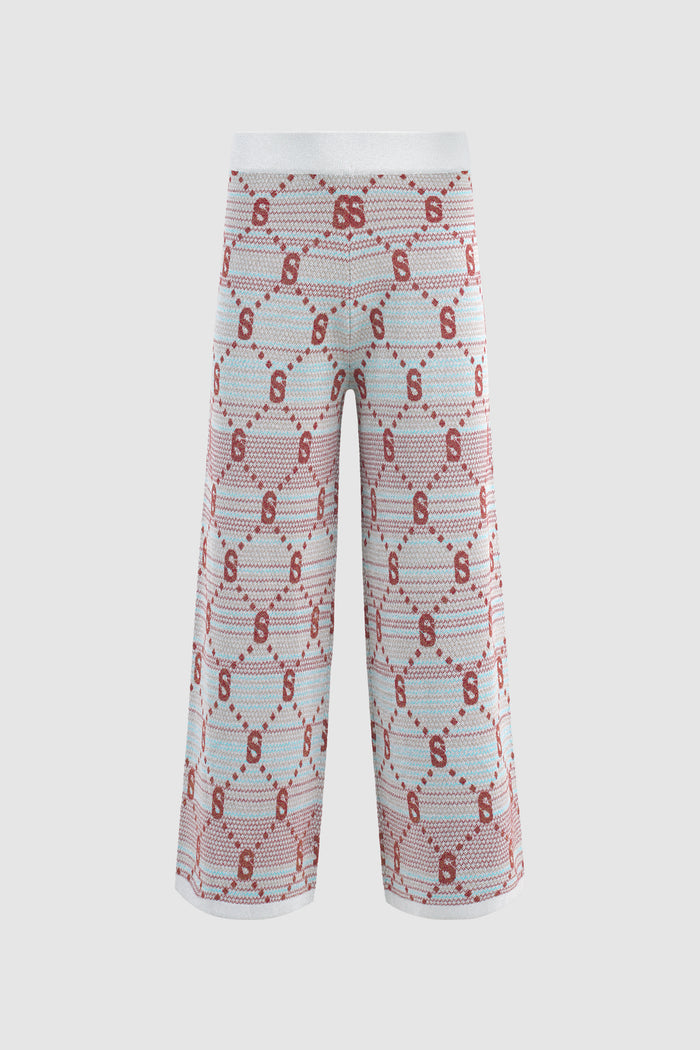 monogram beverly pants in multicolor by buttonscarves