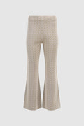 Monogram High-Waist Pants - Cream