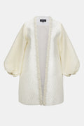 Monogram Jacquard Long Outer - Ecru