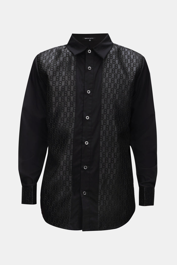 Monogram Jacquard Men Shirt - Eclipse
