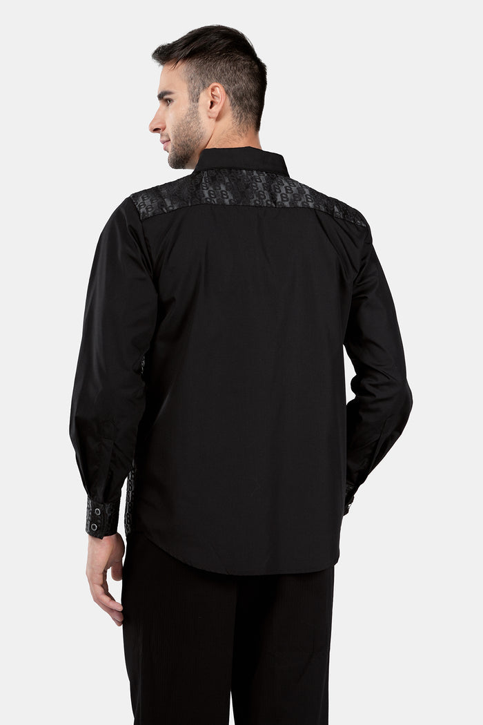 Monogram Jacquard Men Shirt - Eclipse