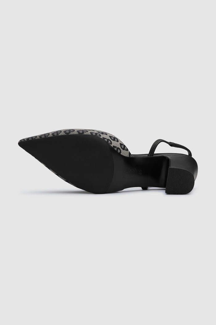 Monogram Kylie Heels - Black