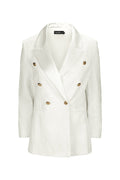 Monogram Lace Blazer - White