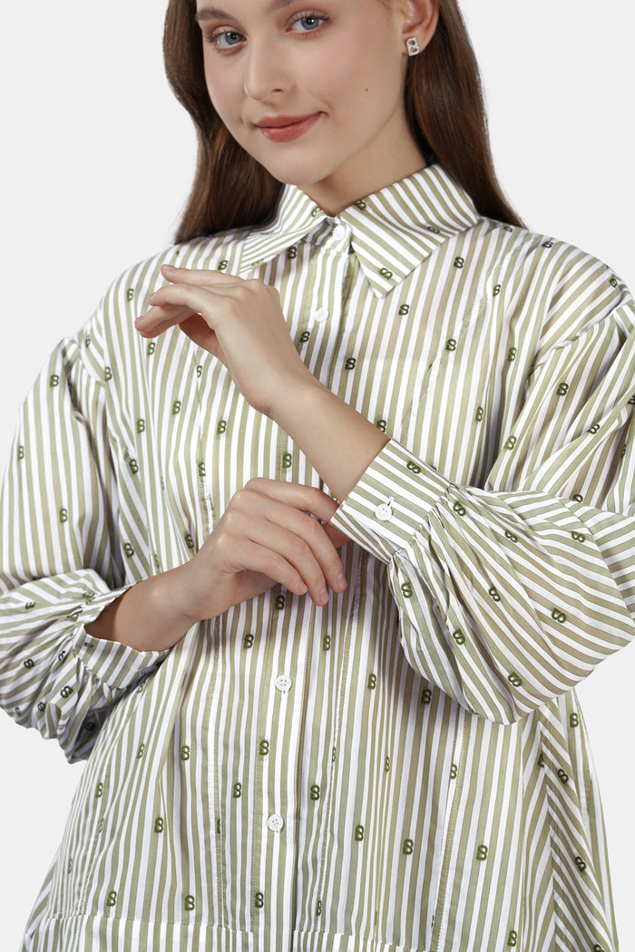 Monogram Ligna Shirt - Sage