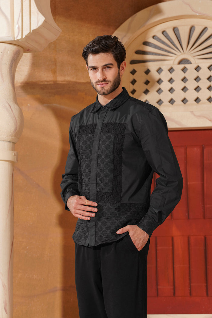 Monogram Men Shirt - Black