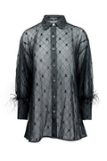 Monogram Mesh Shirt - Black