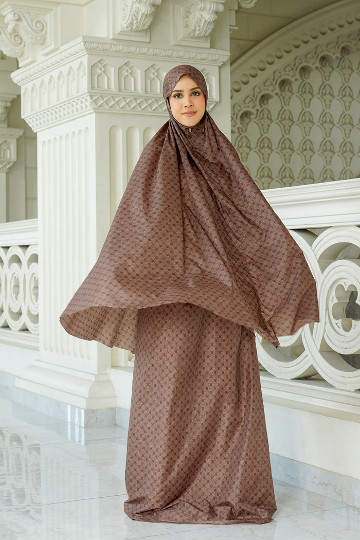 Monogram Mini Capsule Prayer Robe - Mahogany