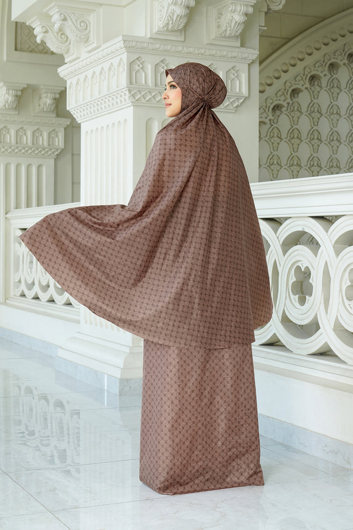 Monogram Mini Capsule Prayer Robe - Mahogany