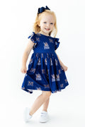 Montana State University Blue Bobcat Flutter Twirl Dress-Mila & Rose ®