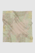 moroccan printed square scarf in apricot by buttonscarves