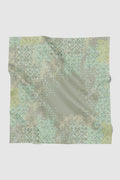 moroccan printed square scarf in dune by buttonscarves