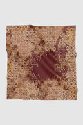 moroccan printed square scarf in garnet by buttonscarves