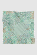 moroccan printed square scarf in jewel by buttonscarves