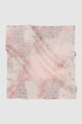 moroccan printed square scarf in rosewater by buttonscarves