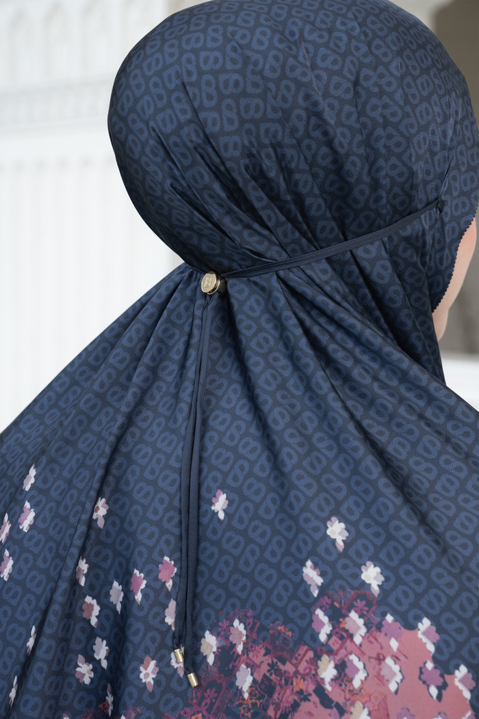moroccan satin silk prayer robe in dusk by buttonscarves adjustable back tie