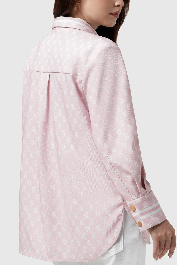 nagita basic shirt in pink by buttonscarves x nagita slavina back view