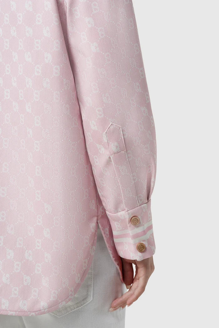 nagita basic shirt in pink by buttonscarves x nagita slavina snap button detail