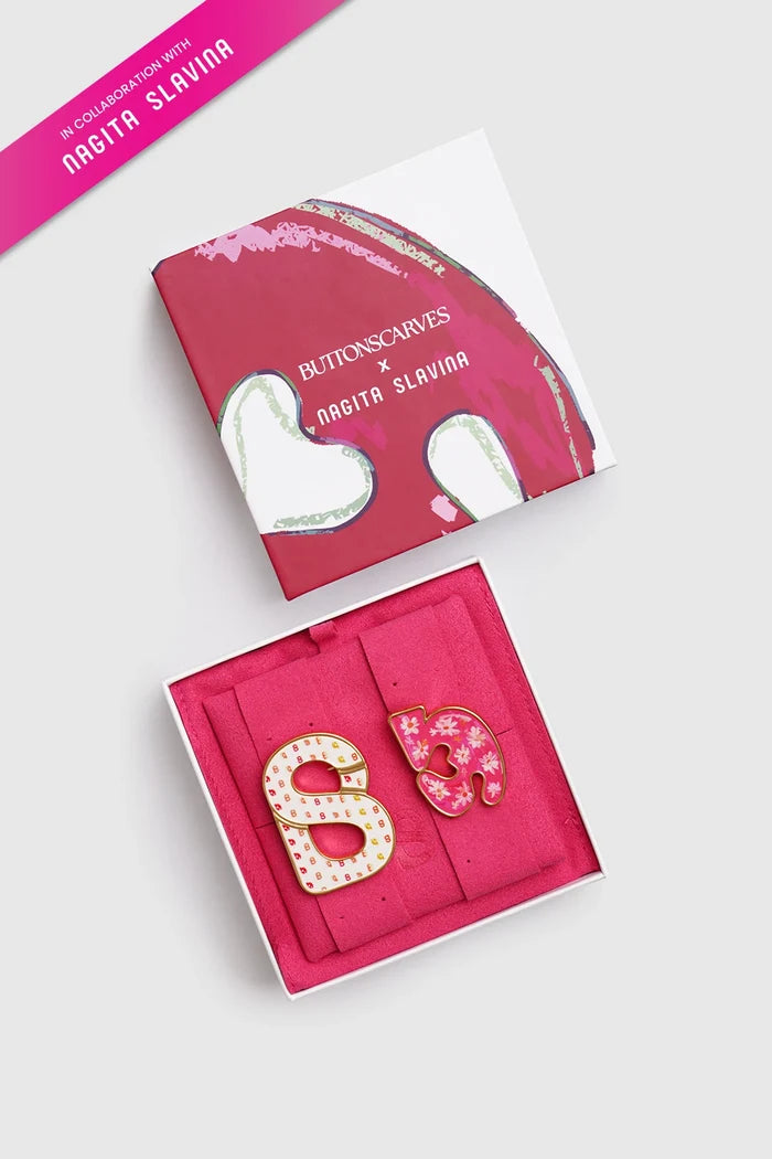 nagita brooch package in gliding gold by buttonscarves x nagita slavina