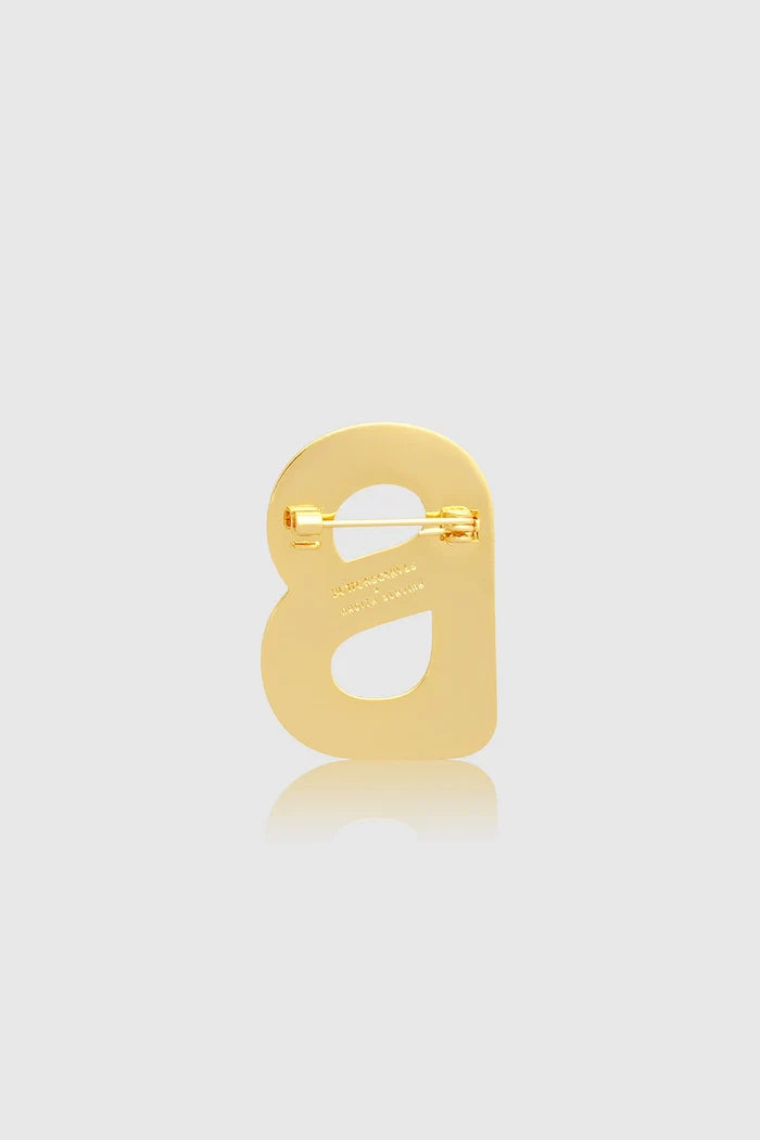 nagita brooch package in gliding gold by buttonscarves x nagita slavina signature b logo back view