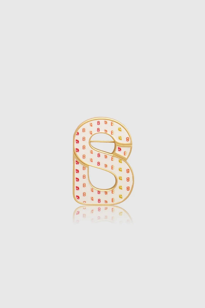 nagita brooch package in gold by buttonscarves x nagita slavina signature b logo front view