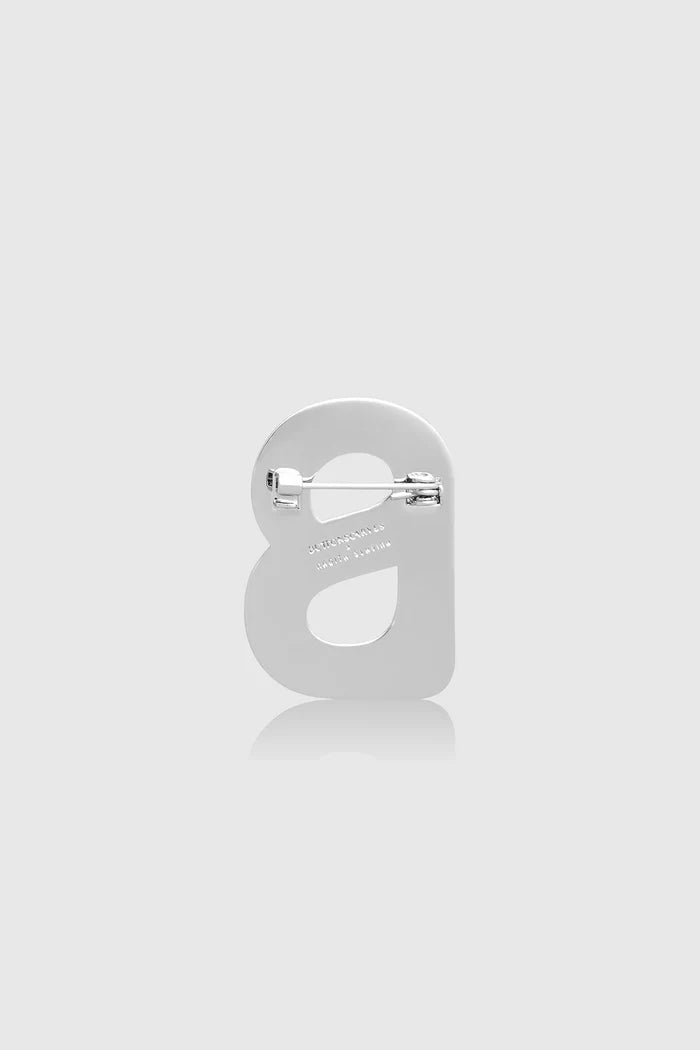 nagita brooch package in silver by buttonscarves x nagita slavina signature b logo back view