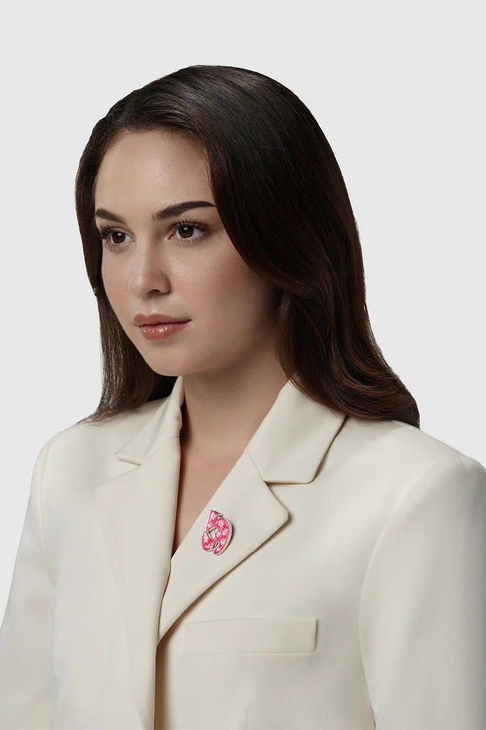 nagita brooch package in silver by buttonscarves x nagita slavina signature nagita slavina monogram on blazer