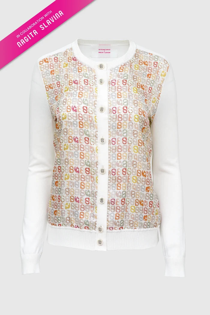 nagita cardigan in white by buttonscarves x nagita slavina