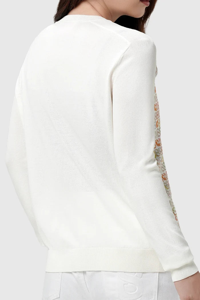 nagita cardigan in white by buttonscarves x nagita slavina back view
