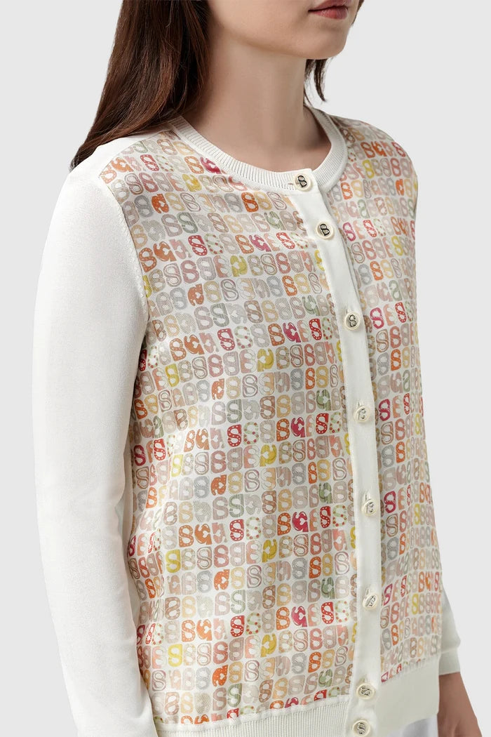 nagita cardigan in white by buttonscarves x nagita slavina motifs detail