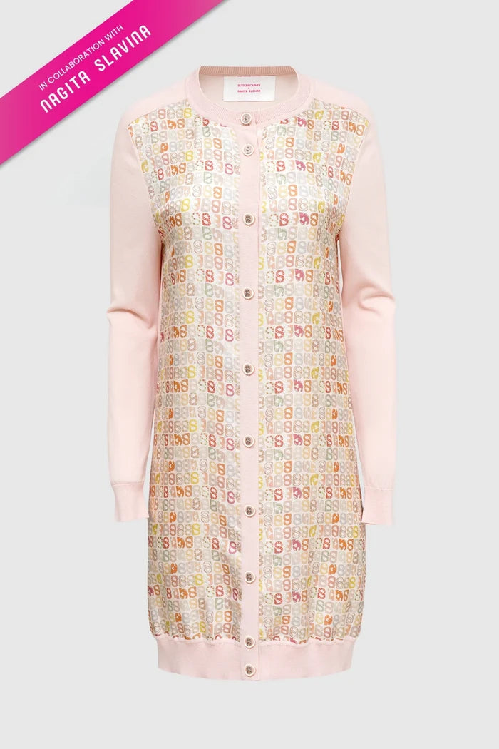 nagita midi cardigan in pink by buttonscarves x nagita slavina
