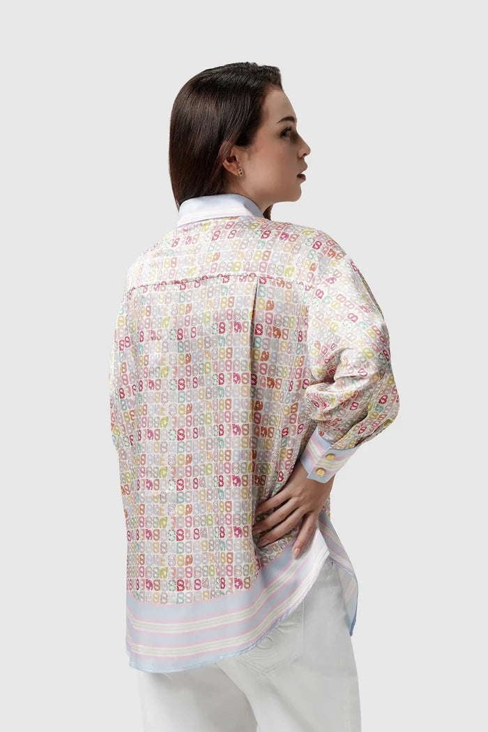 nagita oversized shirt in blue by buttonscarves x nagita slavina back view