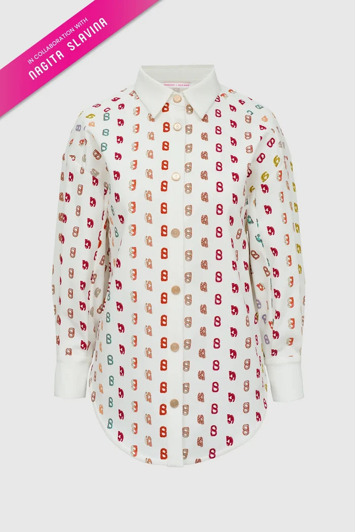 nagita shirt in white by buttonscarves x nagita slavina
