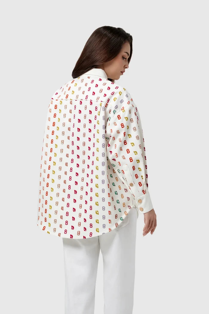 nagita shirt in white by buttonscarves x nagita slavina back view