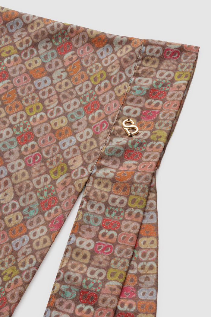 Nagita Tie Back Square - Chestnut