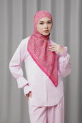 Nagita Tie Back Square - Fuchsia Rose