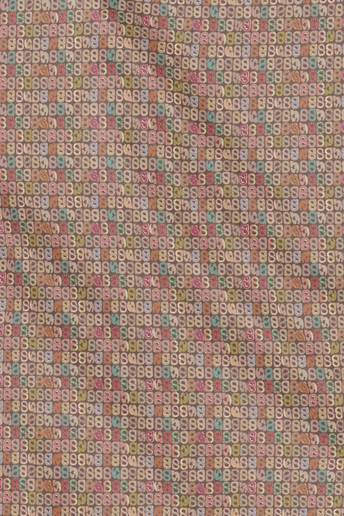 nagita wool scarf in chestnut by buttonscarves x nagita slavina detail