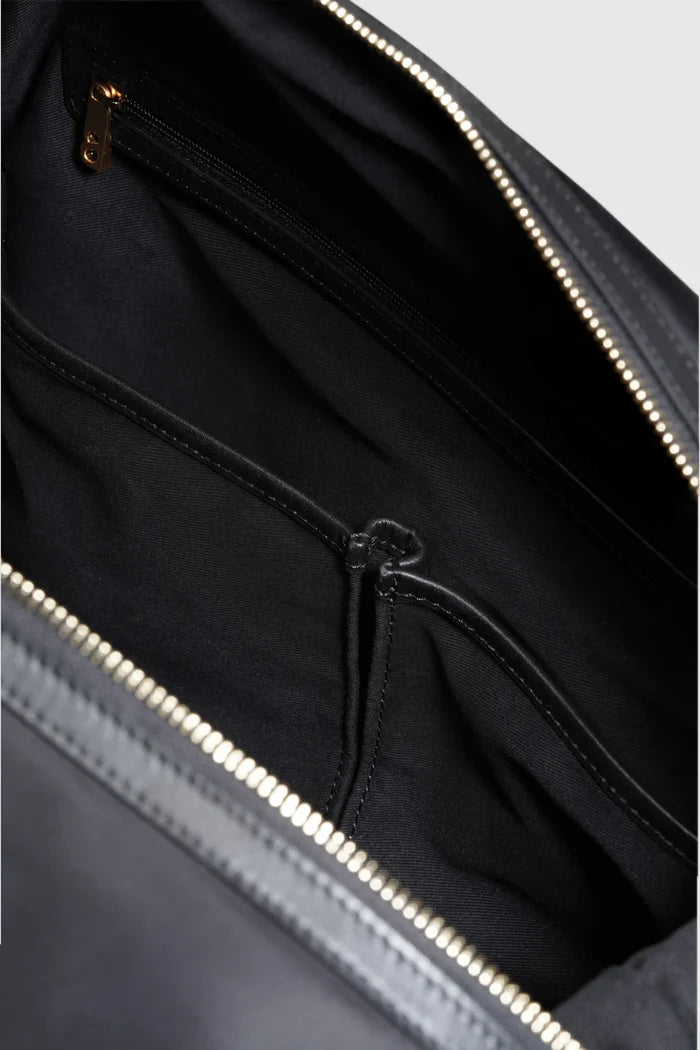 nara carryal bag in black by buttonscarves interior compartment