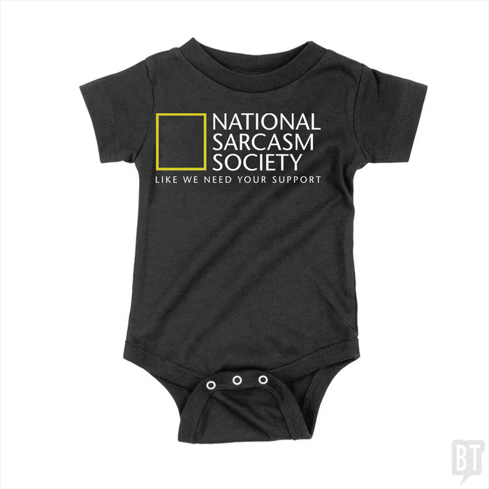 National Sarcasm Society Baby One-Piece