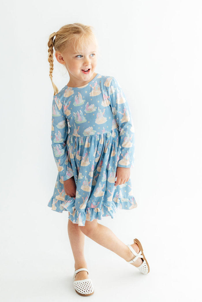 Nativity L/S Ruffle Hem Twirl Dress-Mila & Rose ®