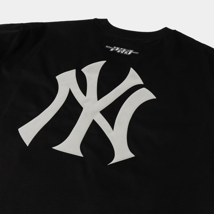 New York Yankees Street Team Drop Shoulder Mens Short Sleeve Shirt (Black/Gray)