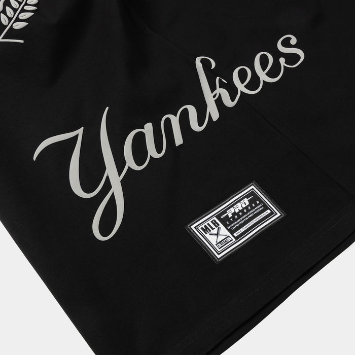 New York Yankees Street Team Drop Shoulder Mens Short Sleeve Shirt (Black/Gray)