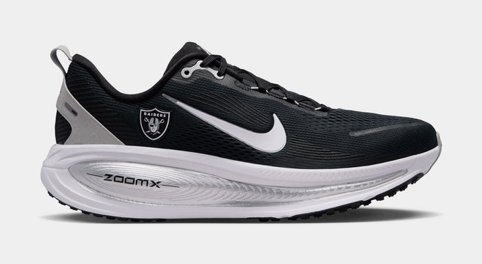 NFL x Vomero 18 Las Vegas Raiders Mens Running Shoes (Black/White/Metallic Silver)