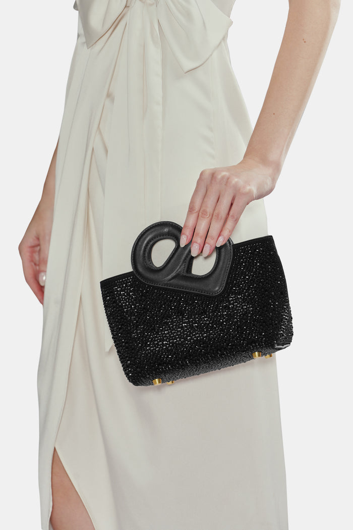 Nina Crystal Bag Small - Black