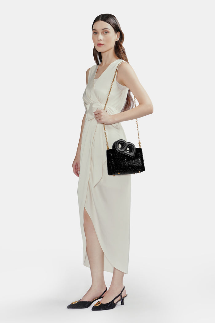 Nina Crystal Bag Small - Black