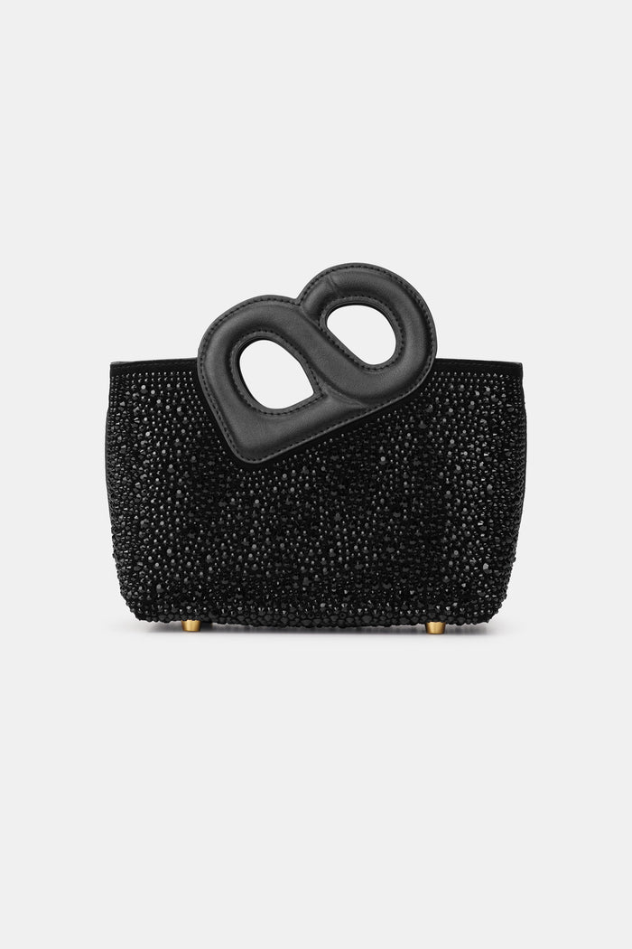 Nina Crystal Bag Small - Black